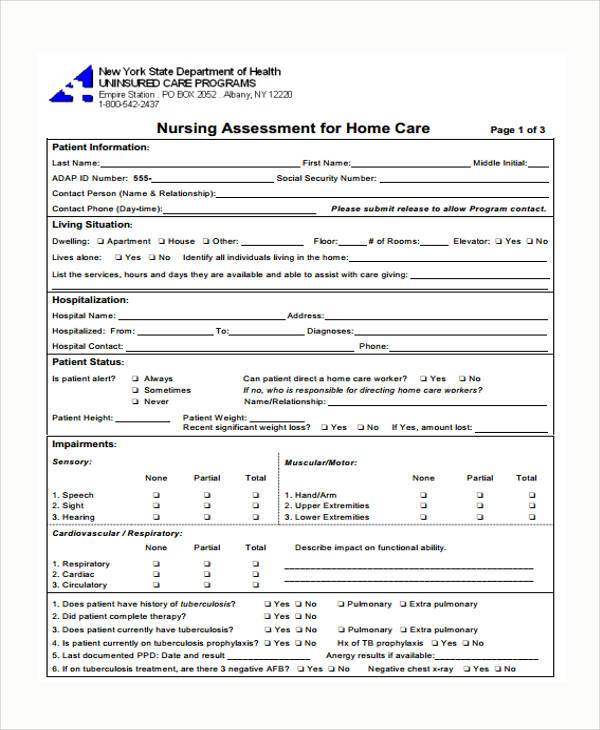 Free 10 Medical Assessment Form Samples In Pdf Excel Ms Word | Porn Sex ...