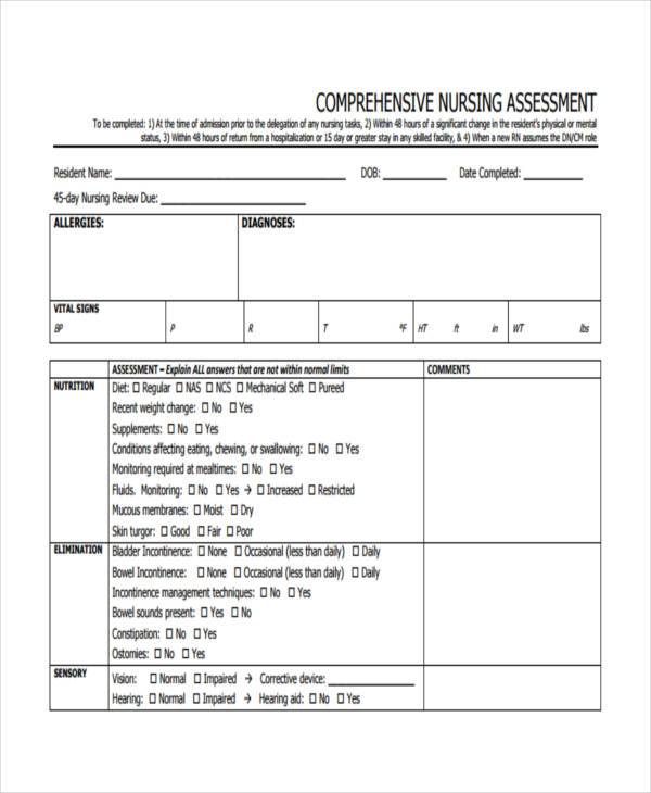 FREE 34+ Sample Assessment Forms & Samples in PDF