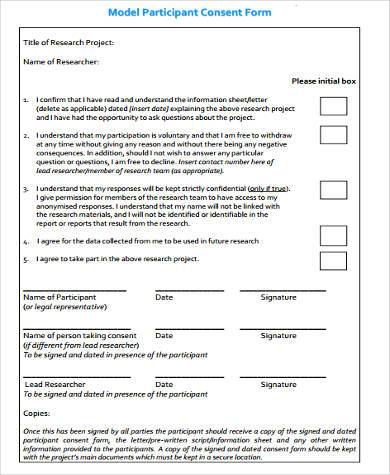 sample participant consent form