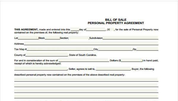 Free 7 Sample Real Estate Bill Of Sale Forms In Pdf Ms Word