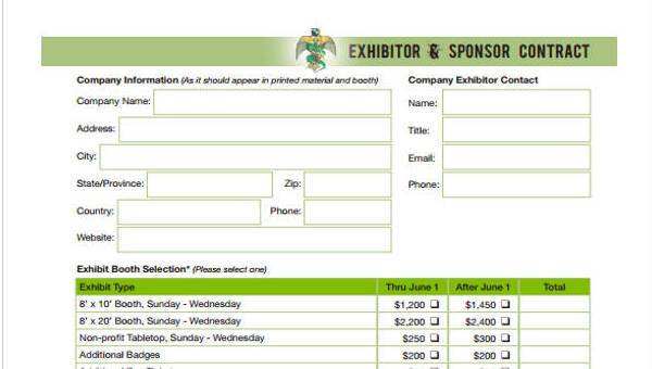 FREE 7  Sample Sponsor Contract Forms in PDF MS Word