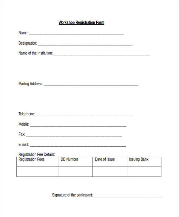 simple registration form