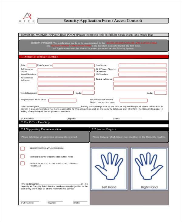 free-7-sample-security-application-forms-in-pdf-ms-word