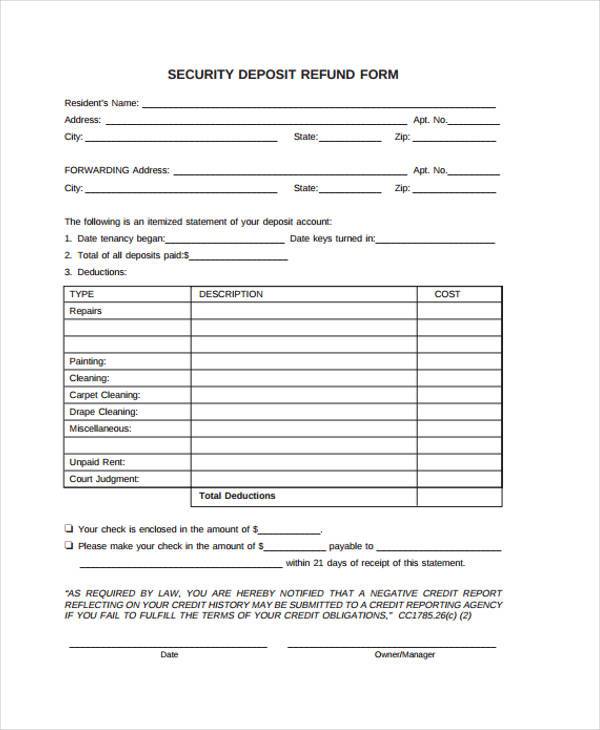 FREE 8  Sample Deposit Receipt Forms in PDF Excel MS Word