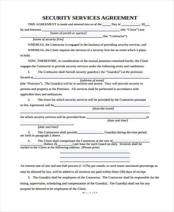 security interest agreement form