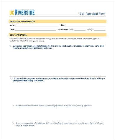 self appraisal form in pdf format