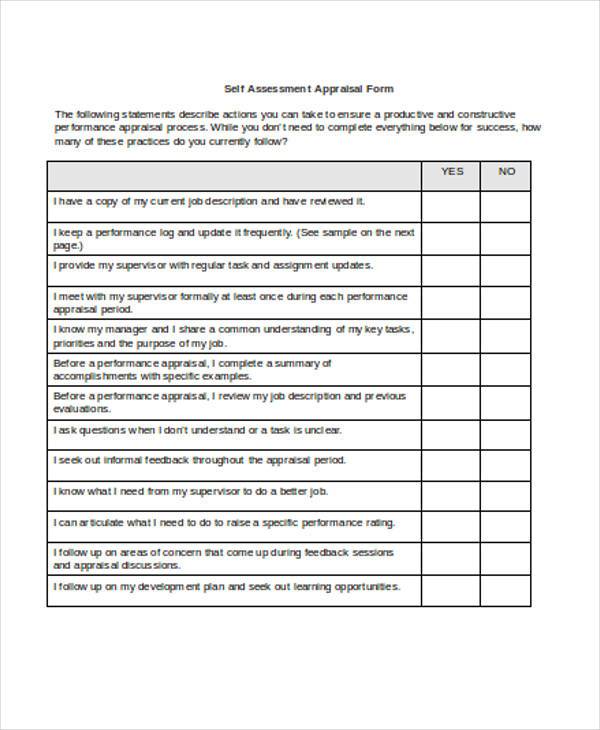 FREE 22+ Appraisal Form Samples in PDF | Excel | MS Word