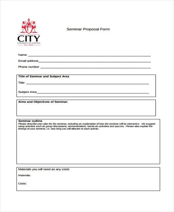 seminar workshop proposal form