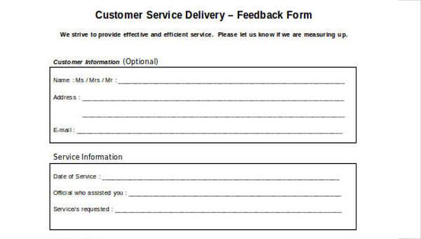 Client Feedback Form Template