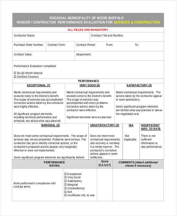 service vendor evaluation form1