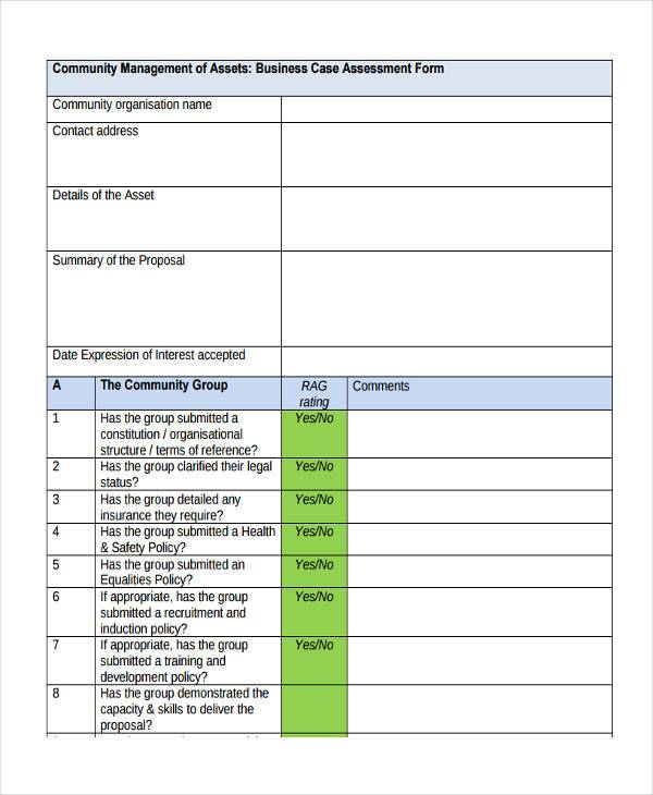 Business Value Assessment Template