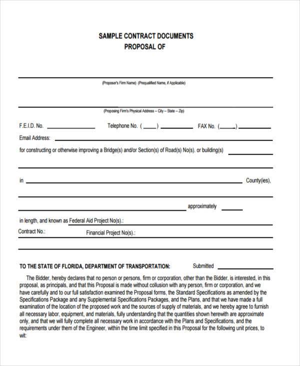 simple business contract form