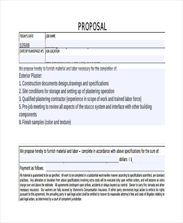 download template free business quotation Sample Proposal Forms