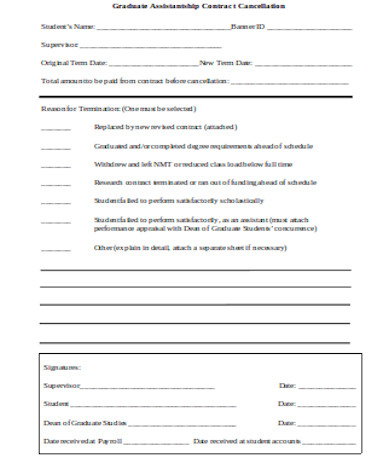 FREE 8+ Contract Cancellation Forms in PDF | MS Word