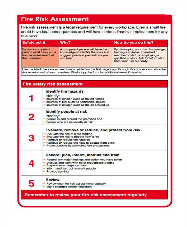 Free 9 Fire Risk Assessment Forms In Pdf Excel