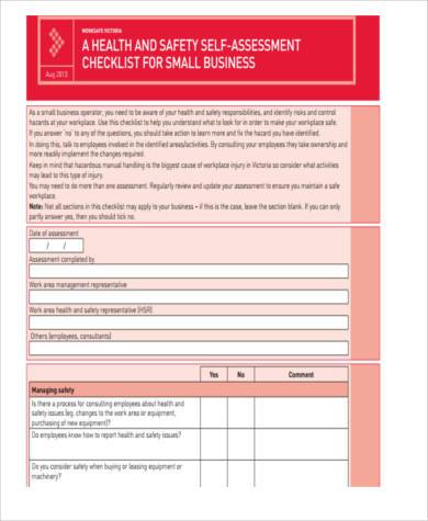 small business assessment form