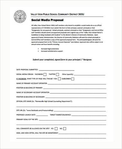 social media proposal pdf