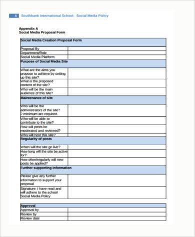 social media research proposal