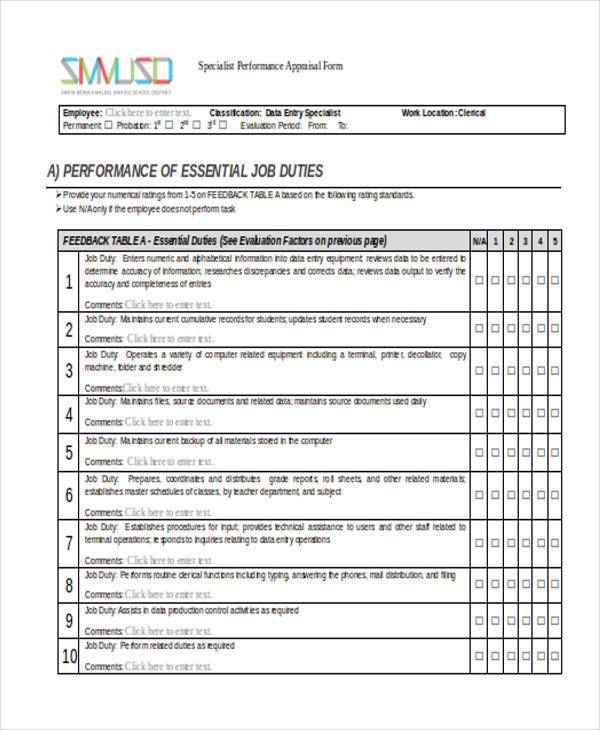 Appraisal Form In Doc Tipsense me