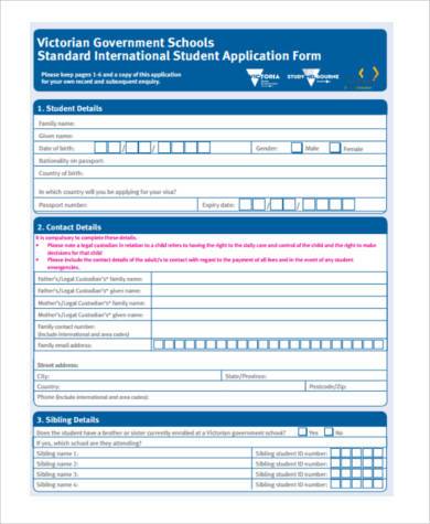 FREE 13+ School Application Form Samples, PDF, MS Word, Google Docs, Excel