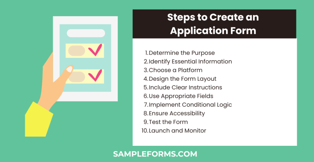 steps to create an application form 1024x530