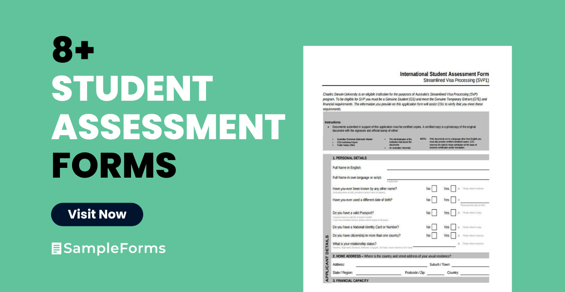 student assessment forms