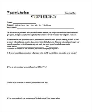 student counseling feedback form1