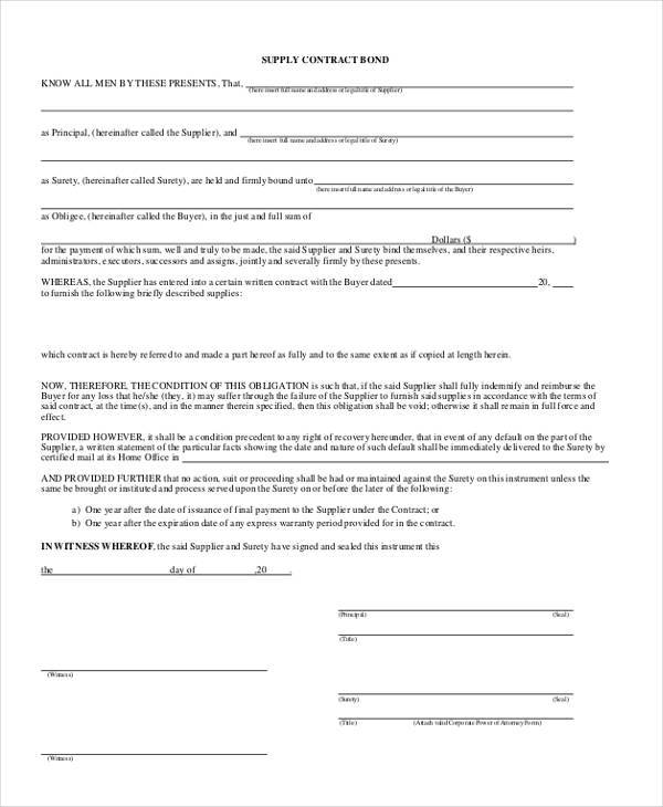 FREE 11+ Supply Contract Form Samples, PDF, MS Word, Google Docs