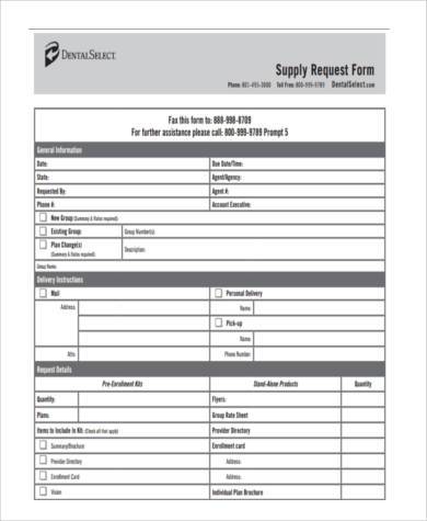 supply request form in pdf