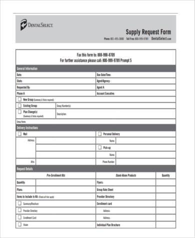 Free 9+ Sample Supply Request Forms In Ms Word 