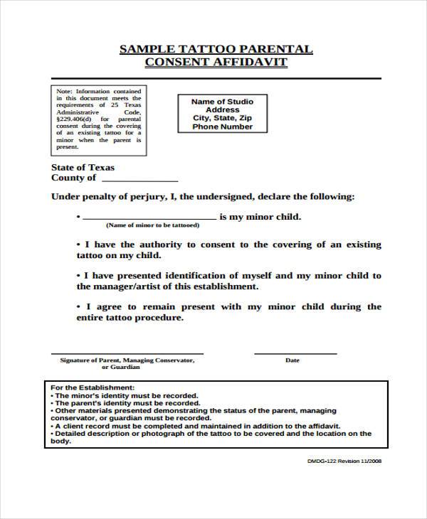 tattoo parental consent form1