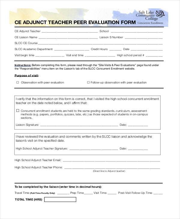 teacher peer evaluation form1