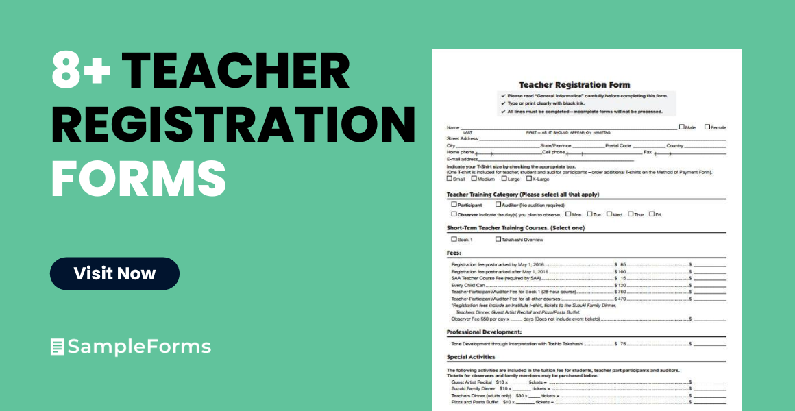 teacher registration form