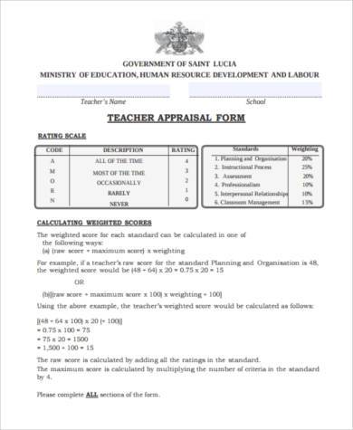 teacher staff appraisal form1