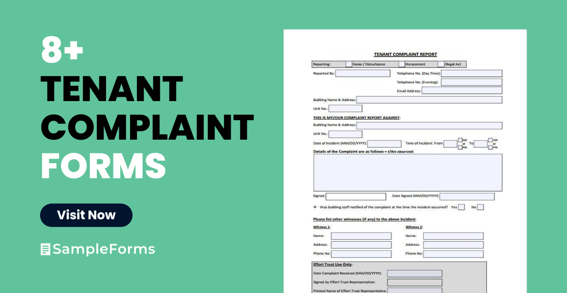 tenant complaints form