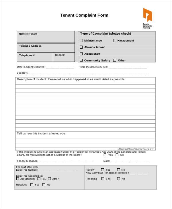 tenant harassment complaint form2