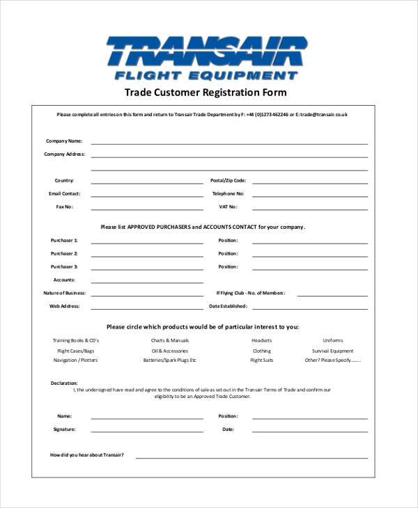 free-8-customer-registration-forms-in-pdf-ms-word-excel