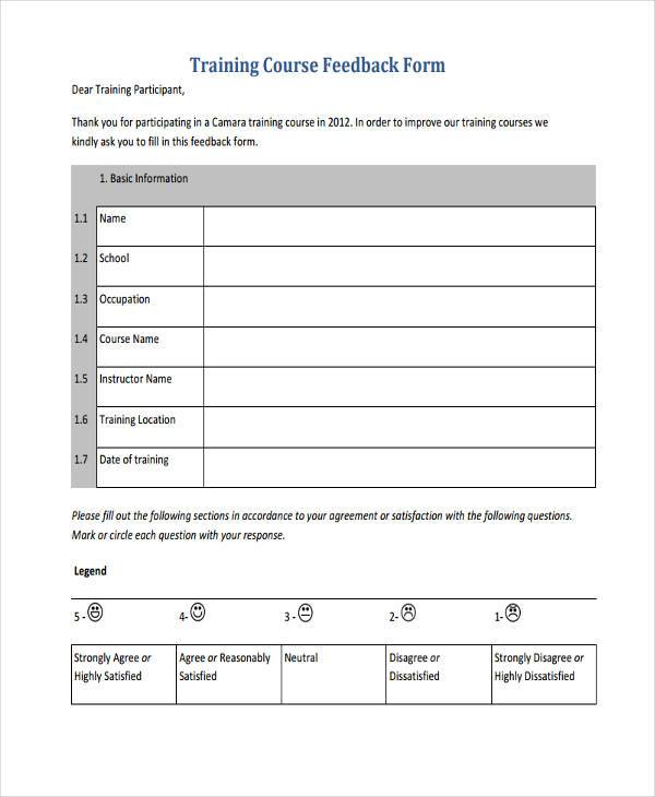 FREE 42+ Feedback Forms in PDF | MS Word | Excel