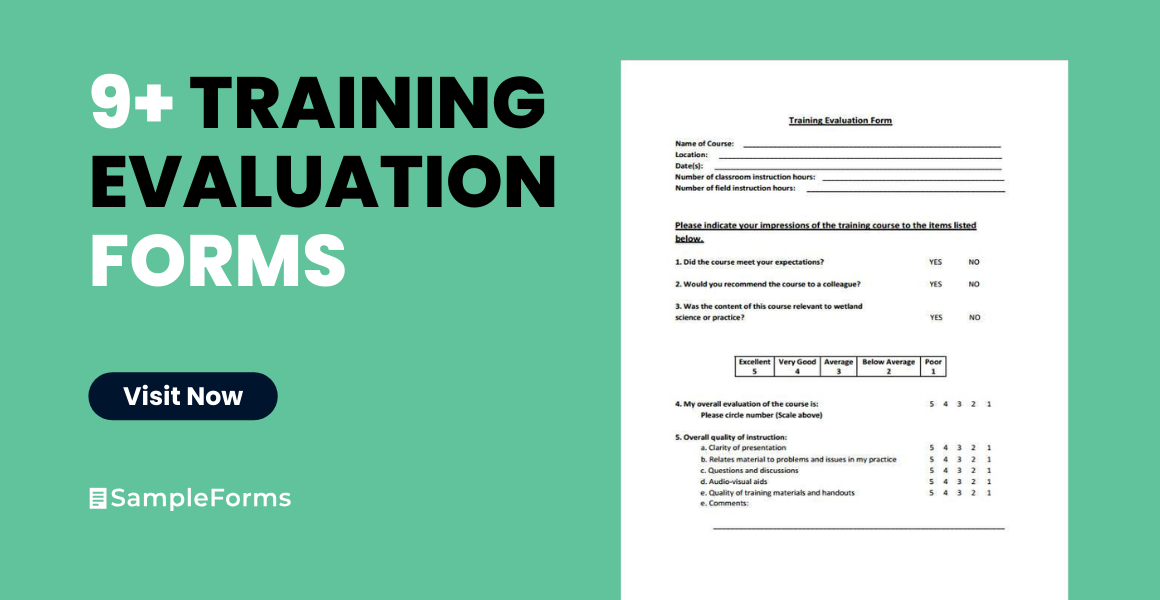 training evaluation formsss