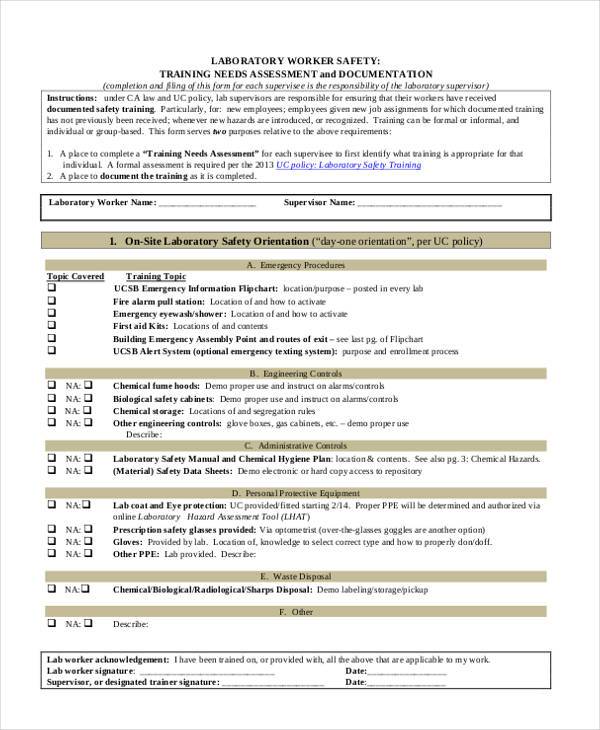 Free 33 Sample Free Assessment Forms In Ms Word Pdf Excel