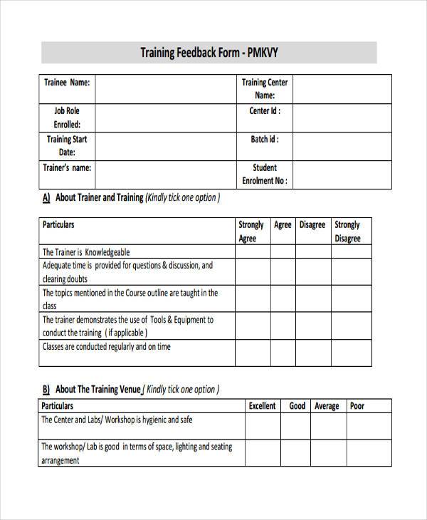 FREE 42+ Feedback Forms in PDF | MS Word | Excel