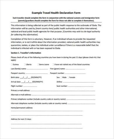 pakistan travel health declaration form