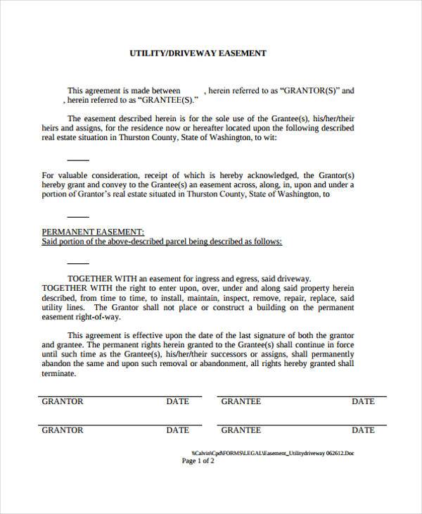FREE 7 Sample Driveway Easement Agreement Forms In PDF MS Word FREE 7 Sample Driveway Easement Agreement Forms In PDF MS Word