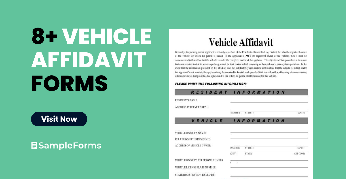 vehicle affidavit forms