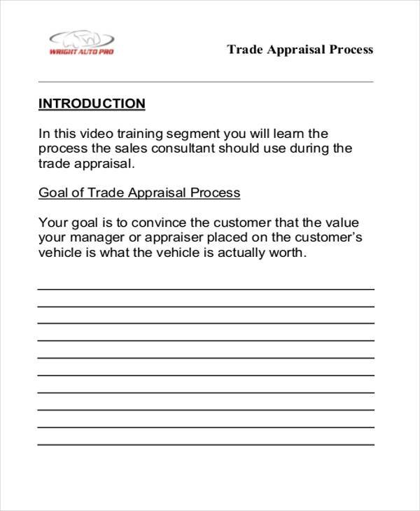 vehicle trade appraisal form pdf