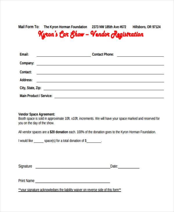 FREE 10+ Car Show Registration Forms in PDF | MS Word