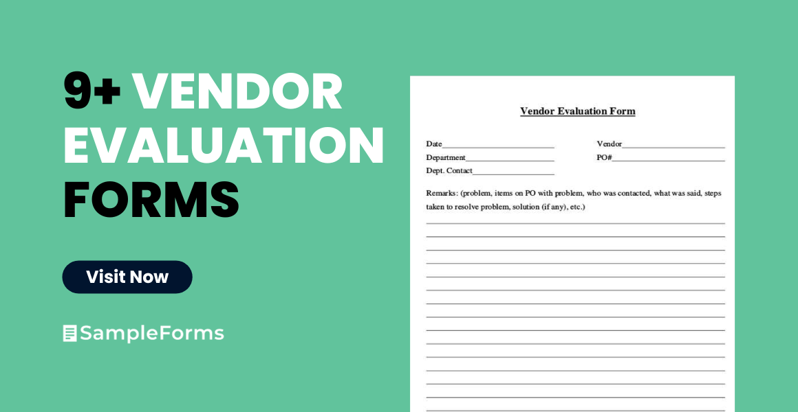 vendor evaluation form