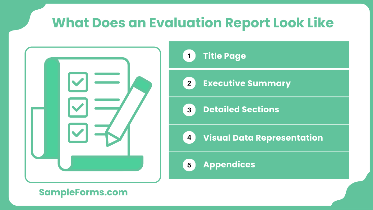 what does an evaluation report look like