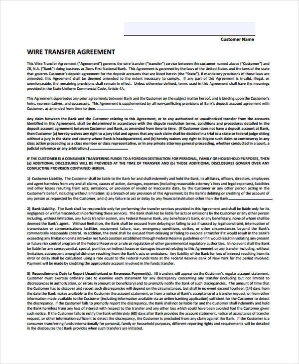 FREE 10 Transfer Agreement Forms In PDF MS Word Excel