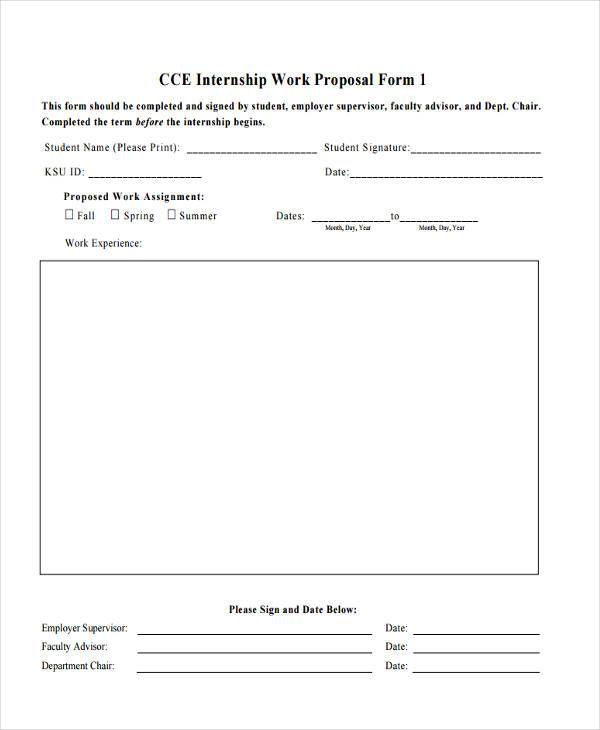 work proposal form free